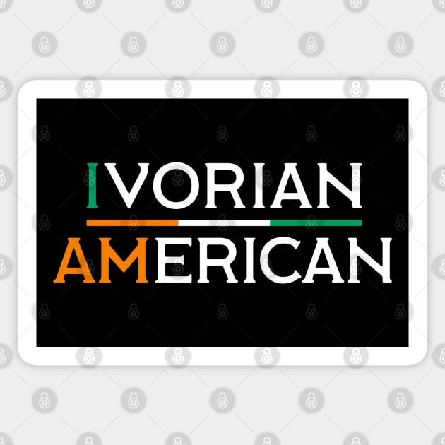 I Am Ivorian American - Ivory Coast and America Pride Sticker by Family Heritage Gifts